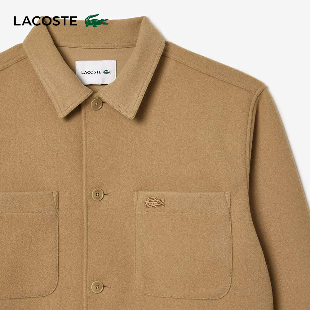 LACOSTE 男裝-Oversize法蘭絨外套式長袖襯衫(