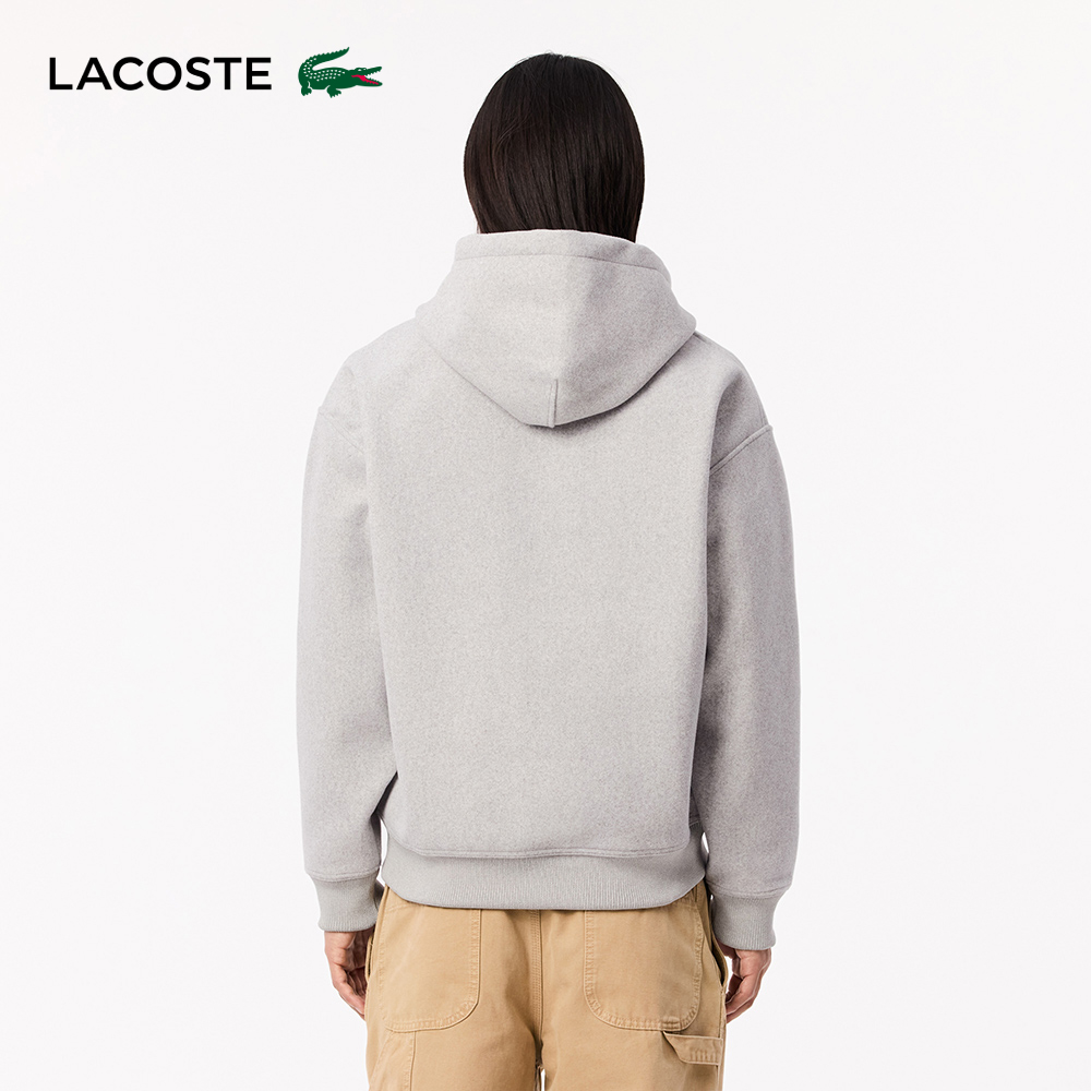 LACOSTE 男裝-袋鼠口袋拉鍊連帽外套(灰色)優惠推薦