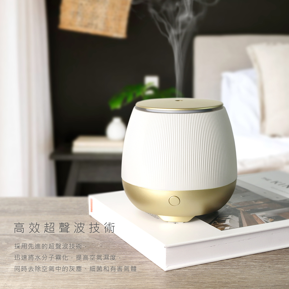 高效超聲波技術 採用先進的超聲波技術, 迅速將水分子霧化,提高空氣濕度, 同時去除空氣中的灰塵、細菌和有害氣體 