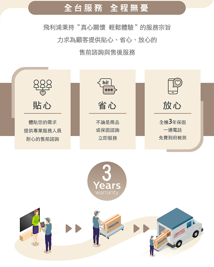 飛利浦秉持真心關懷 輕鬆體驗的服務宗旨