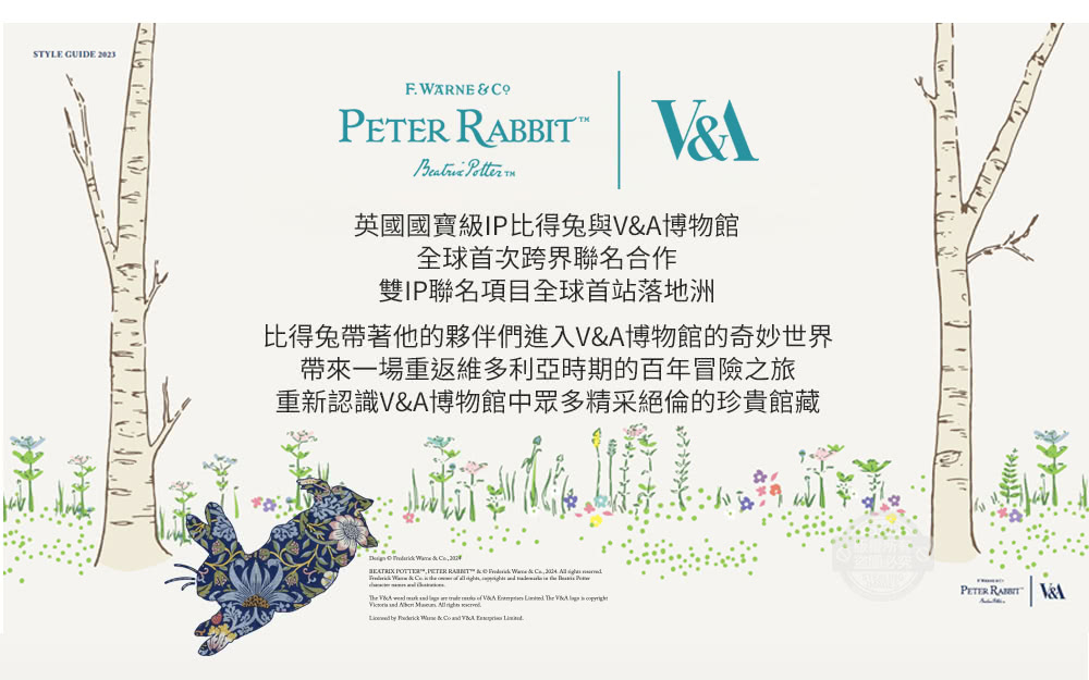 PETER RABBIT 比得兔與V&A博物館 藍月光-時尚