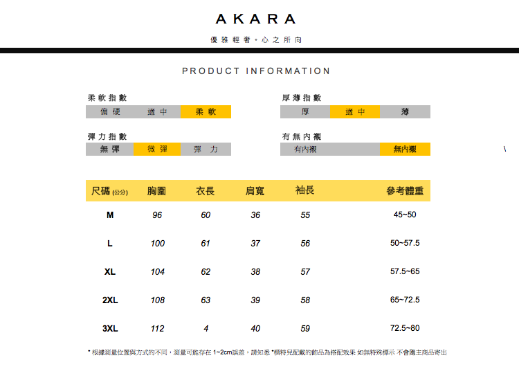 根據測量位置與方式的不同,測量可能存在 12cm誤差,請知悉模特兒配戴的飾品為搭配效果 如無特殊標示不會匯主商品寄出