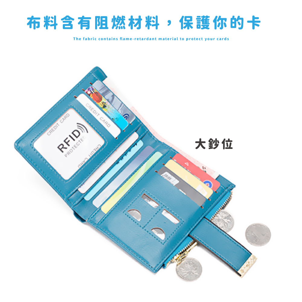 布料含有阻燃材料,保護你的卡 大鈔位 