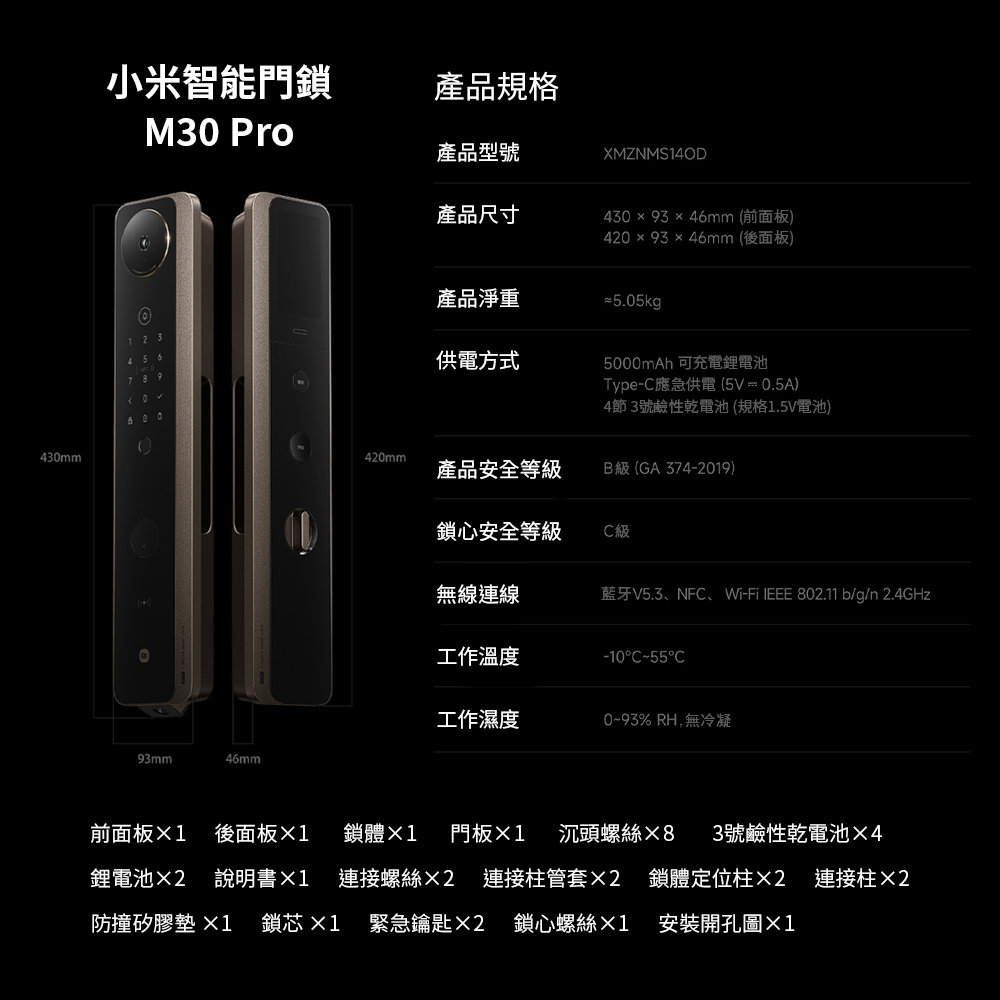 藍牙V5.3、NFC、WiFi IEEE 802.11 bgn 2.4GHz