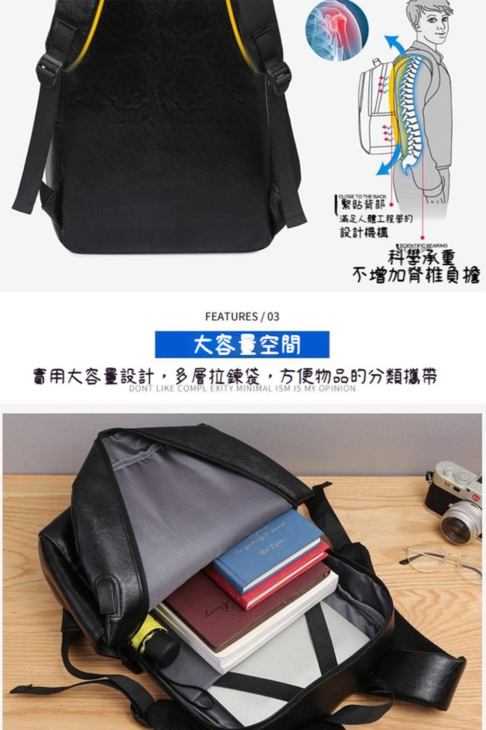 å¯¦ç¨å¤§å®¹éè¨­è¨,å¤å±¤æéè¢,æ¹ä¾¿ç©åçåé¡æå¸¶