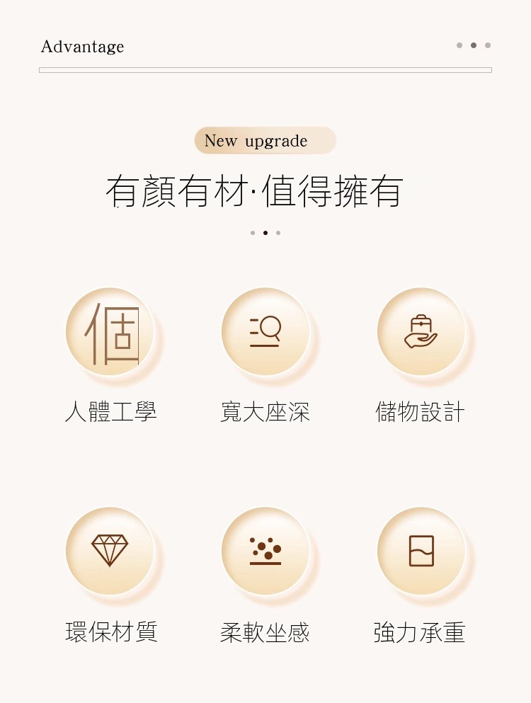 E-home家居 多層實木板框架 高密度海綿 科技佈面料 儲