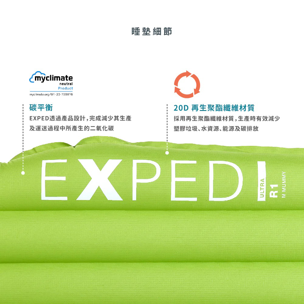 EXPED透過產品設計,完成減少其生產