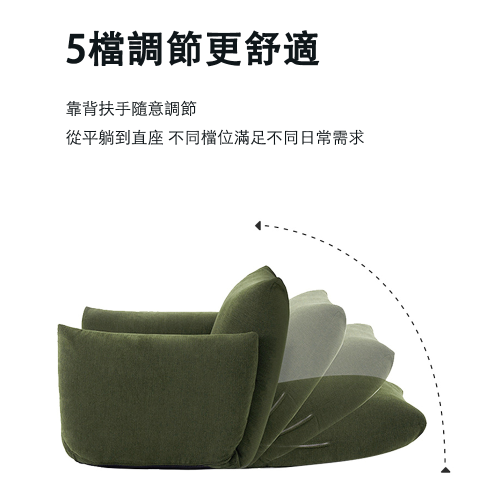 大城小居 日式榻榻米懶人沙發/懶骨頭沙發椅(米白色/墨綠色)