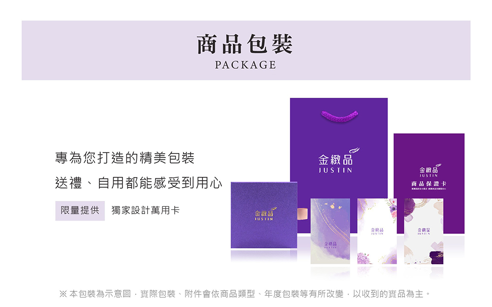 本包裝為示意圖,實際包裝、附件會依商品類型、年度包裝等有所改變,以收到的實品為主。