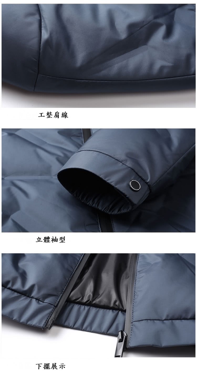 工整肩線 立體袖型 下擺展示 