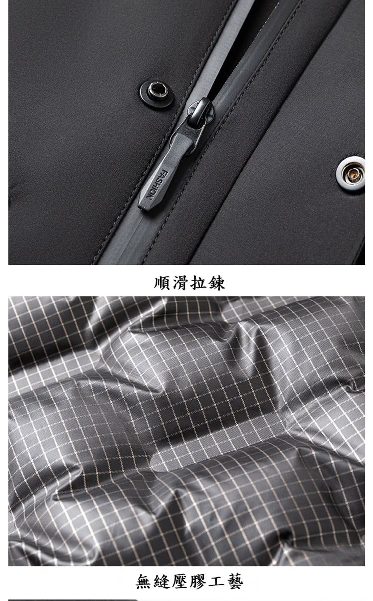 順滑拉鍊 無縫壓膠工藝 