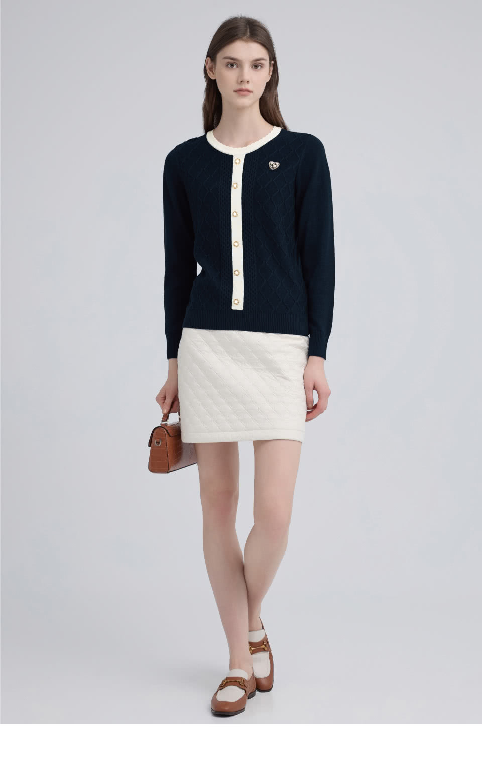 ILEY 伊蕾 撞色舒適羊毛針織上衣(兩色；M-2L；124