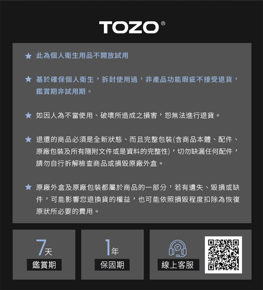 原廠包裝及所有隨附文件或是資料的完整性,切勿缺漏任何配件,