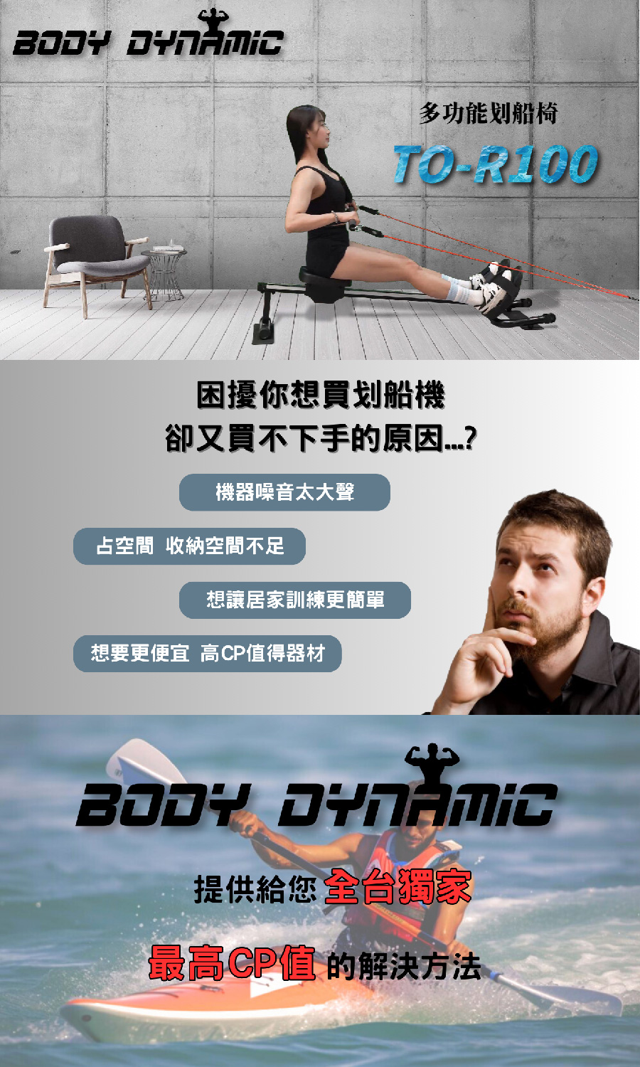 BODY DYNAMIC 德旺 TO-R100 多功能划船椅