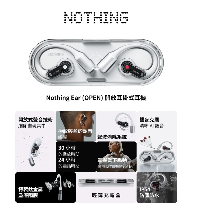 Nothing Ear open 開放耳掛式真無線藍牙耳機(