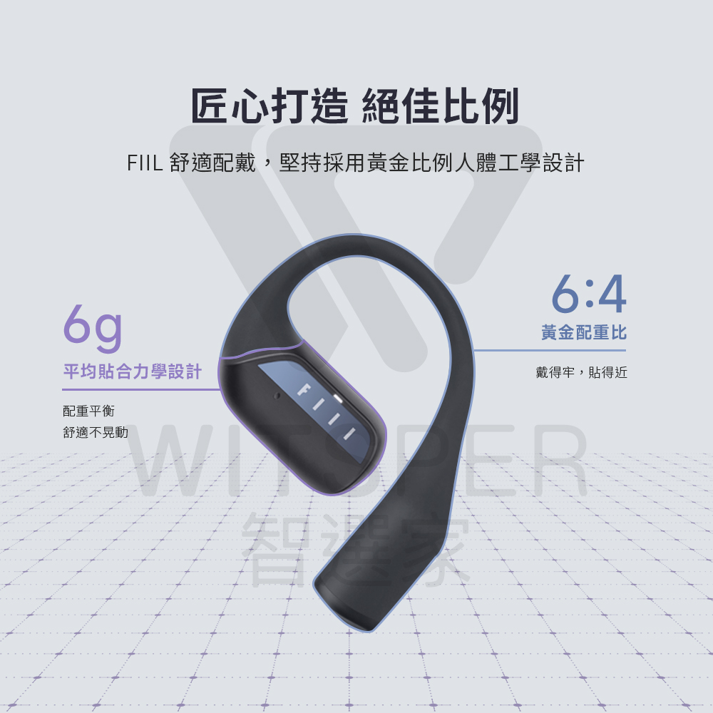 FIIL 舒適配戴,堅持採用黃金比例人體工學設計