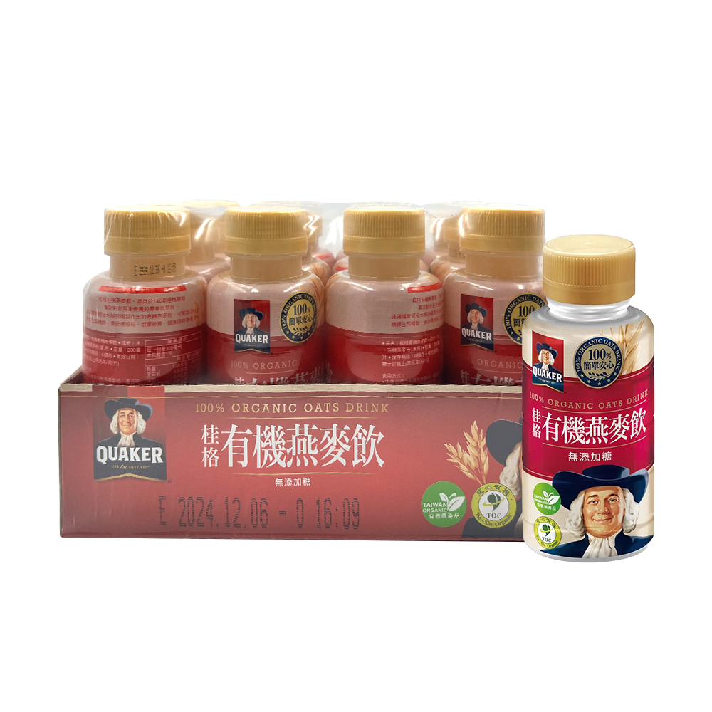 美式賣場 Quaker 桂格 有機燕麥飲 300ml x 1