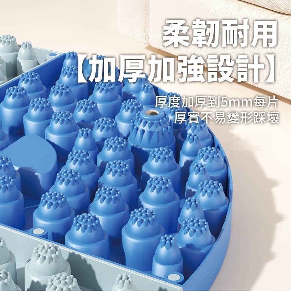 柔韌耐用 加厚加強設計 厚度加厚到5mm每片 厚實不易變形踩壞 