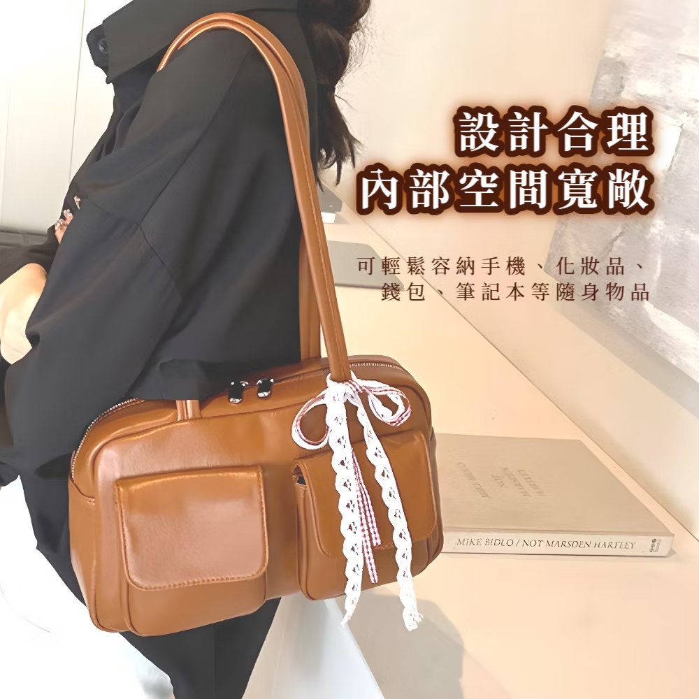 設計合理 內部空間寬敞 可輕鬆容納手機、化妝品、 錢包 筆記本等隨身物品 