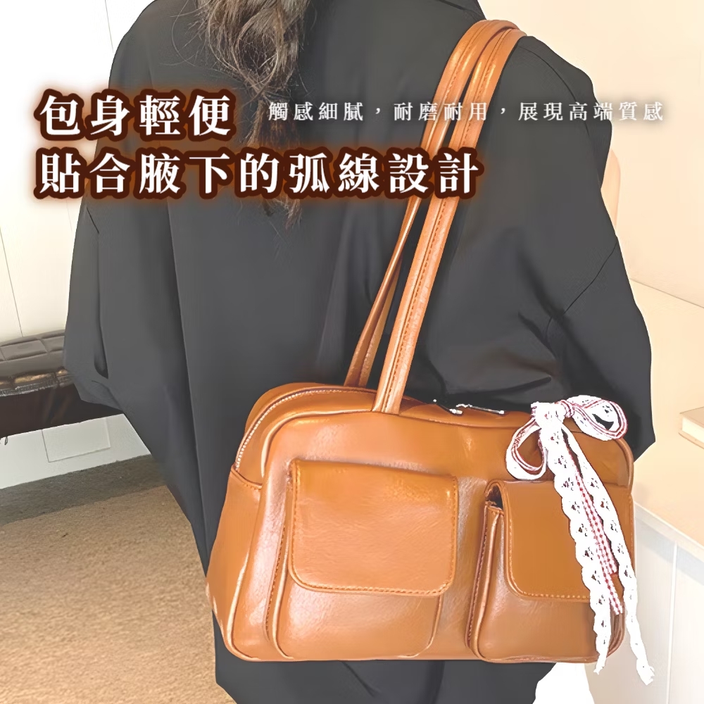 包身輕便 觸感細膩,耐磨耐用,展現高端質感 貼合腋下的弧線設計 