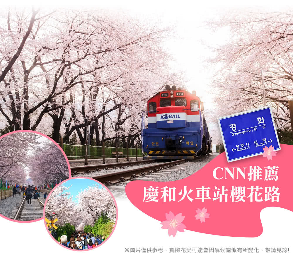 喜鴻假期 【不走人蔘保肝．花漾釜山５日】鎮海賞櫻、慶州古都賞