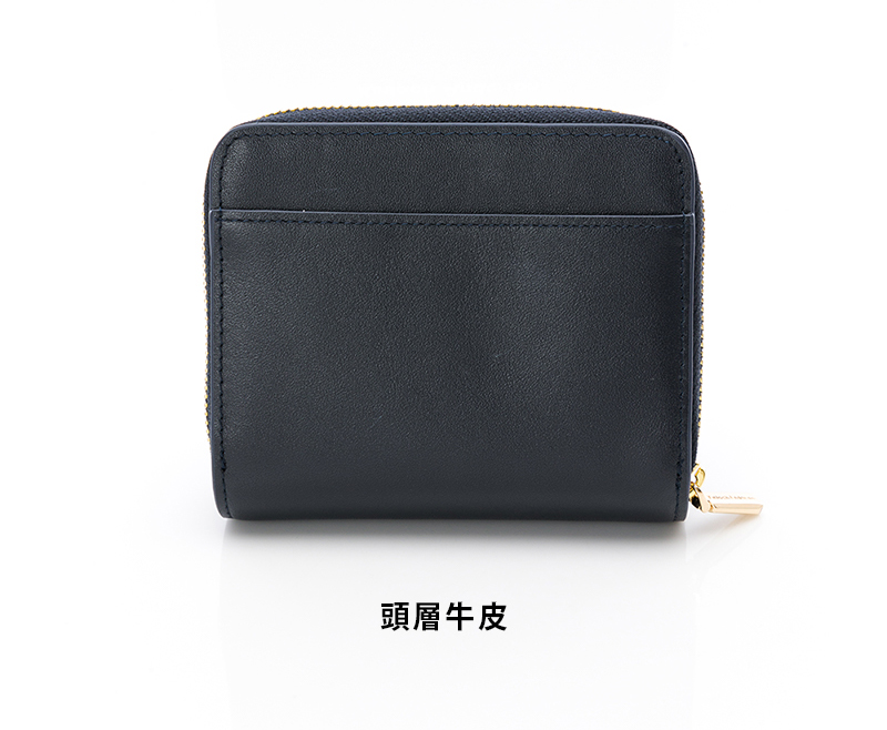 金安德森 Evelyn 牛皮經典壓釦式短夾(夜空藍)評價推薦