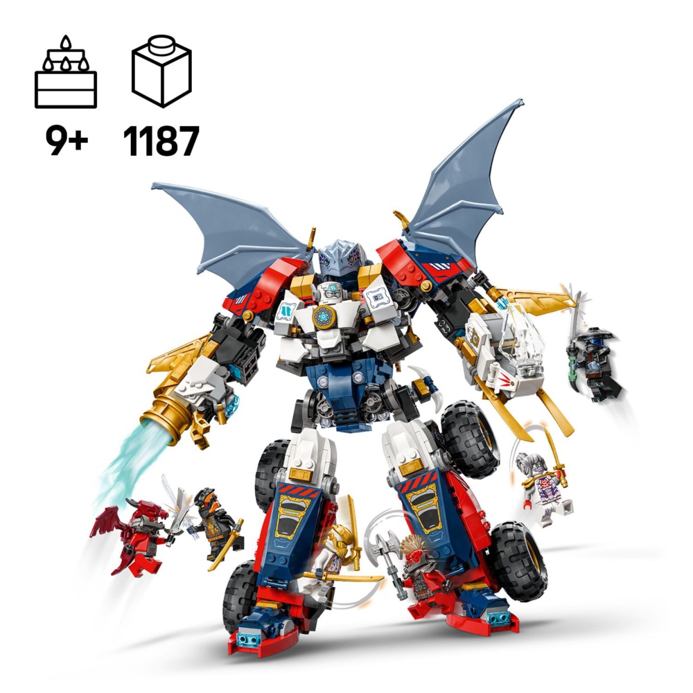LEGO 樂高】旋風忍者系列71834 冰忍的終極合體機械人(機械人兒童玩具