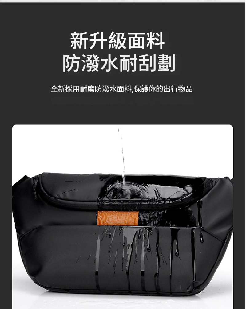 新升級面料 防潑水耐刮劃 全新採用耐磨防潑水面料,保護你的出行物品 