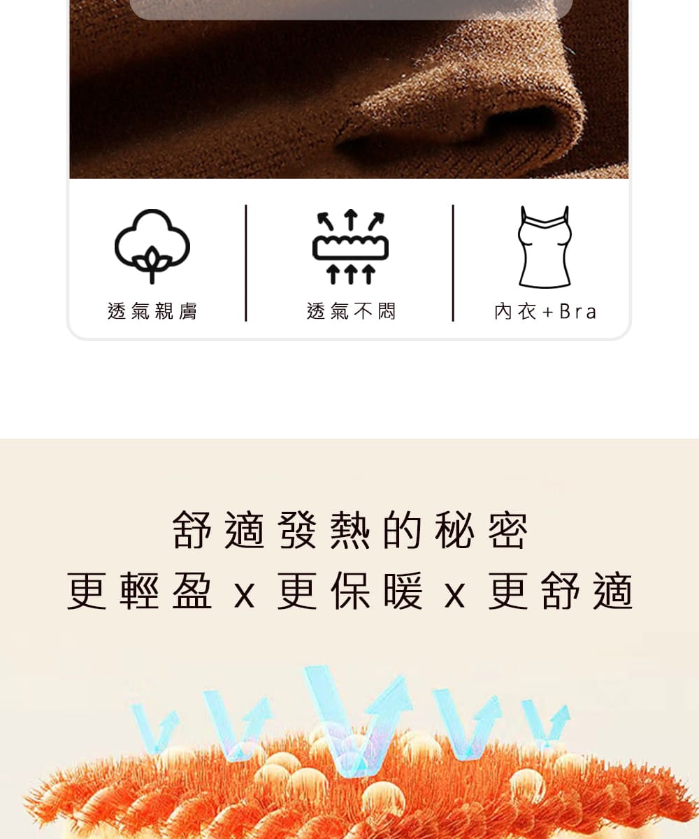 透氣親膚 透氣不悶 內衣 Bra 舒適發熱的秘密 更輕盈x更保暖x更舒適 