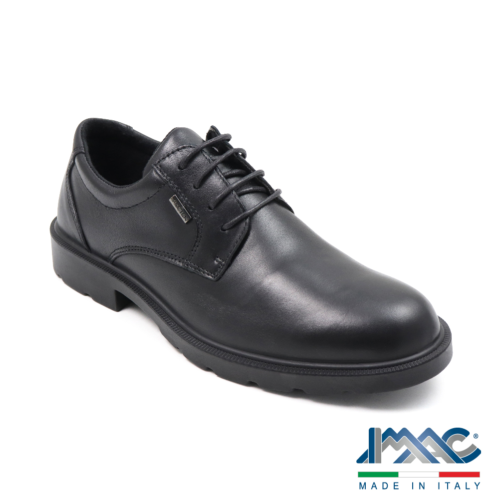 IMAC 義大利原廠輕量防水透氣綁帶德比鞋 黑色(65020