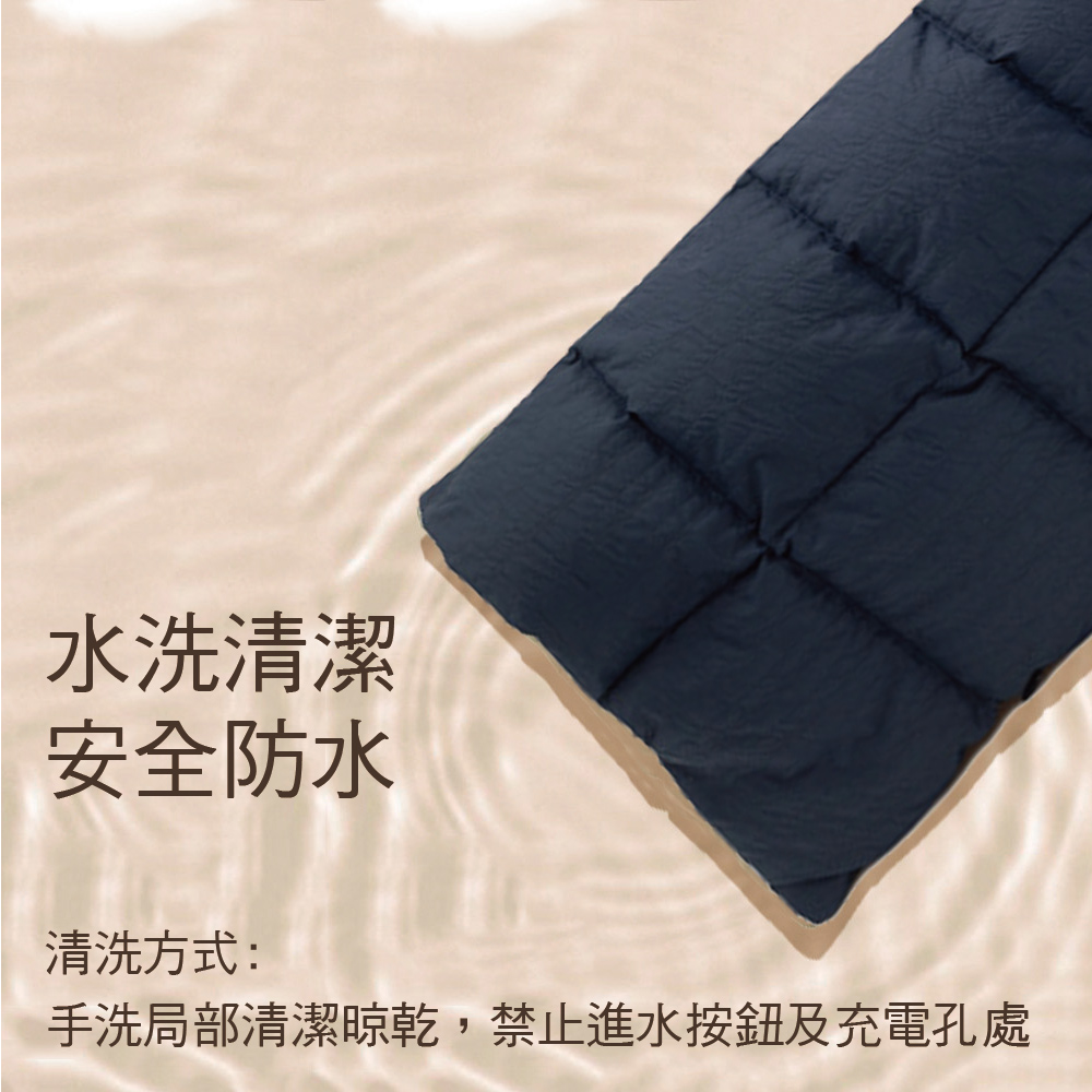 水洗清潔 安全防水 清洗方式 手洗局部清潔晾乾,禁止進水按鈕及充電孔處 