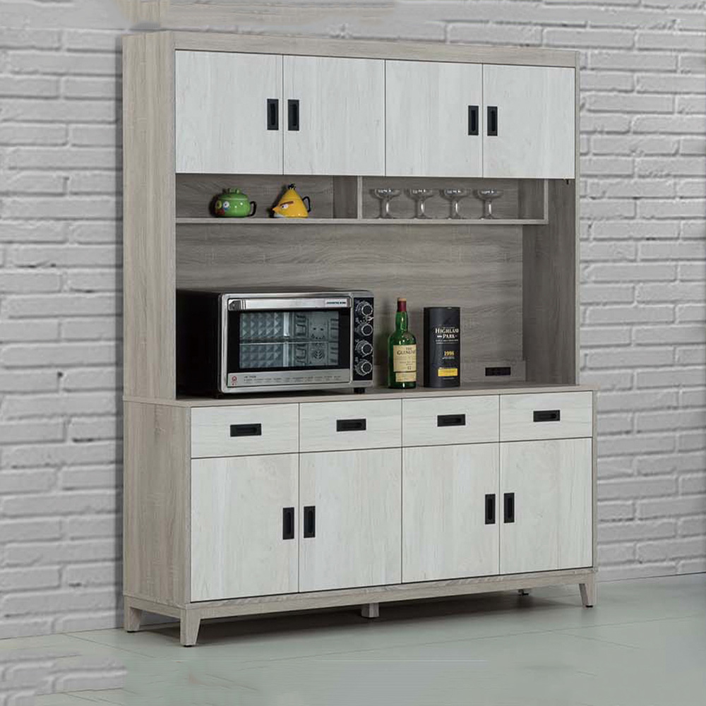 MUNA 家居 瑪奇朵白橡木5尺餐櫃全組/A122+A122