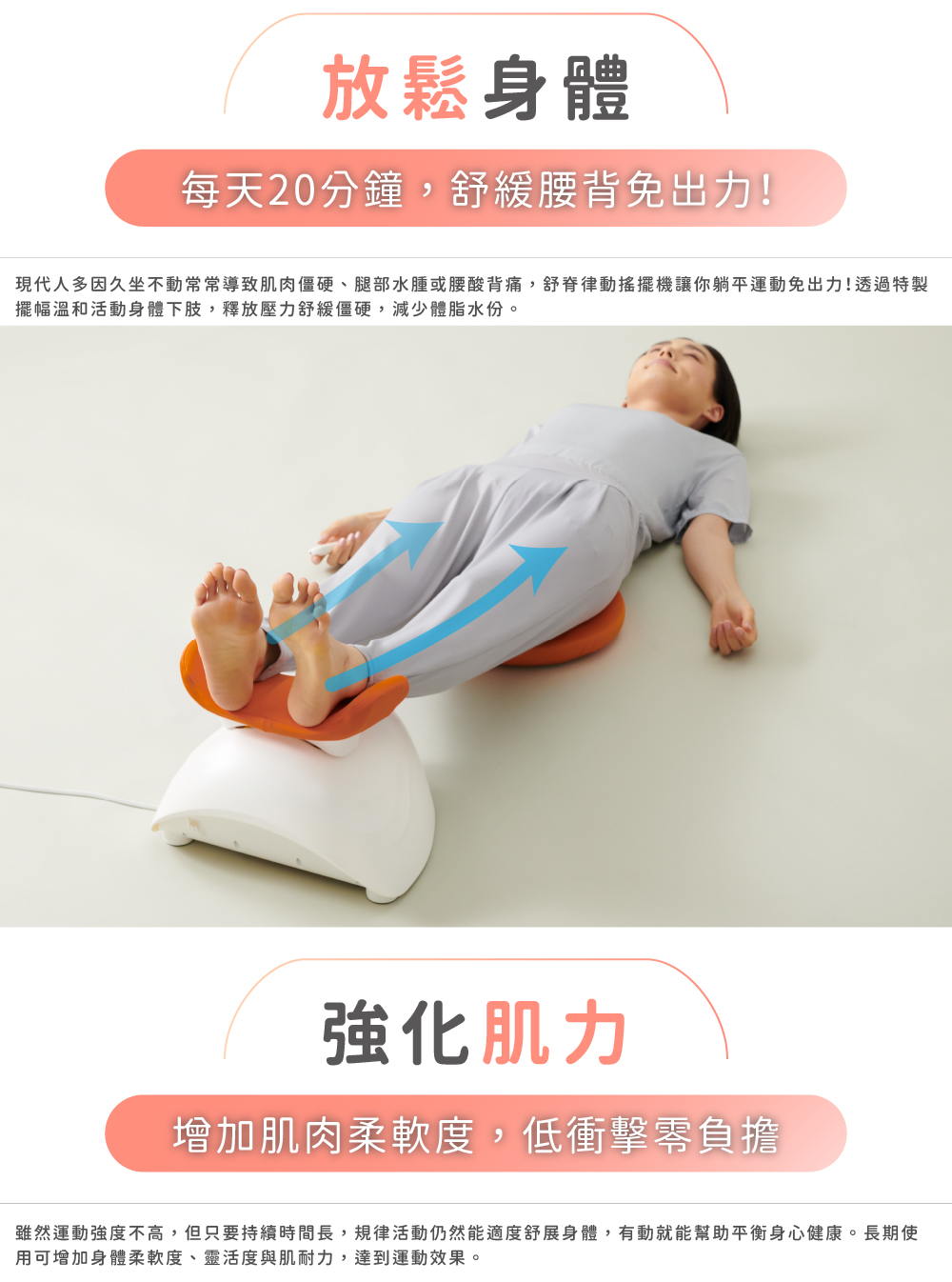 雖然運動強度不高,但只要持續時間長,規律活動仍然能適度舒展身體,有動就能幫助平衡身心健康。長期使