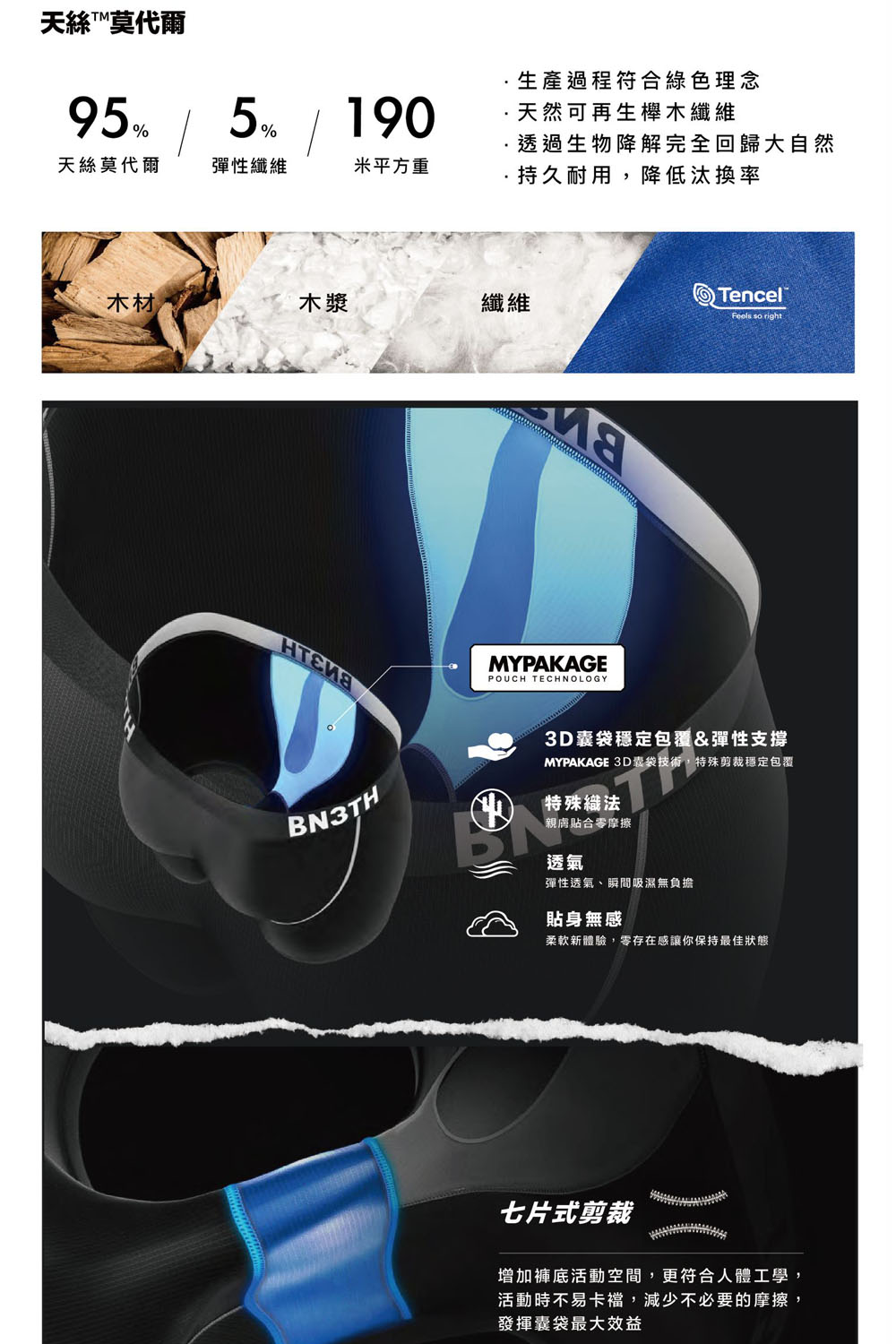 BN3TH 畢尼適 經典短版男四角內褲 / 樂活聖地(M21