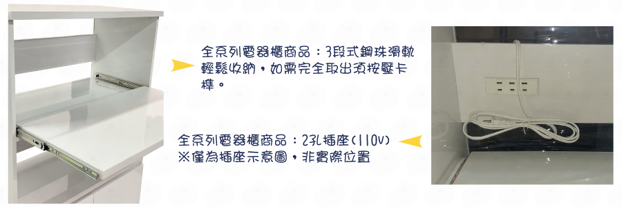 ·Fly· 飛迅家俱 2.7尺2拉盤4門塑鋼電器櫃 收納餐櫃