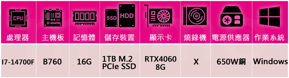 技嘉平台 i7二十核GeForce RTX 4060 Win