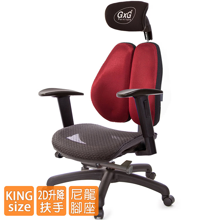 GXG 吉加吉 大網座 雙背工學椅 2D升降扶手(TW-36