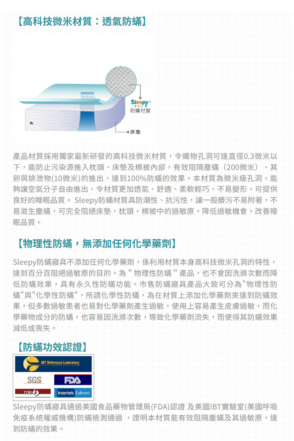 Sleepy 舒利比 5面防水防蟎床包式保潔墊(雙人5x6.