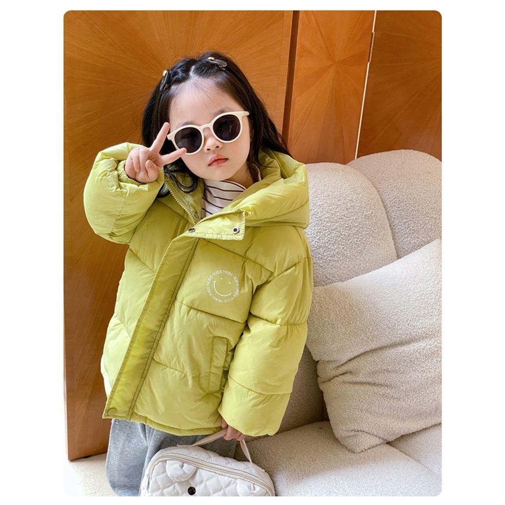 橘魔法 圈圈笑臉鋪棉外套(連帽外套 厚外套 夾克外套 中性款