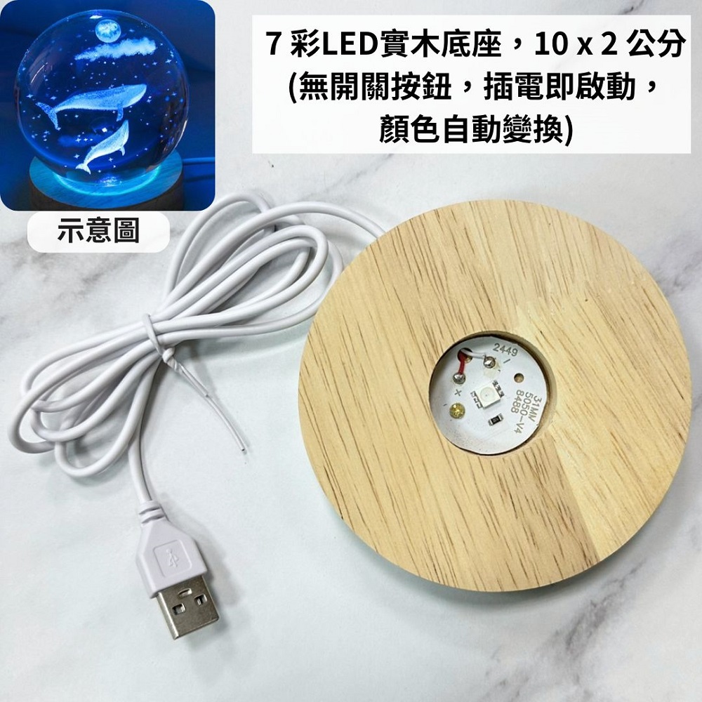 ç¤ºæå 7å½©LEDå¯¦æ¨åºåº§,10x2å¬å ç¡ééæé,æé»å³åå, é¡è²èªåè®æ 