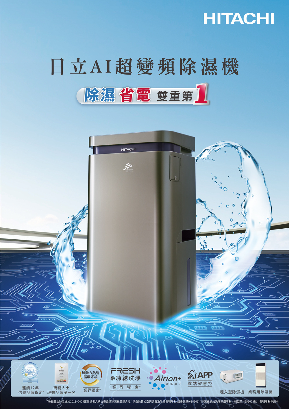 HITACHI 日立】23公升超變頻高效型除濕機(RD-460VJ隱霧鈦) - momo購物