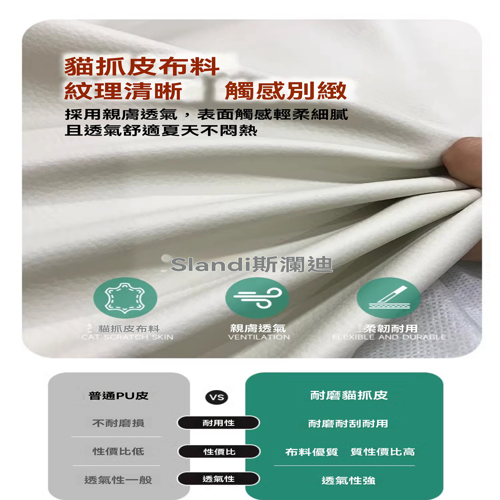 斯瀾迪 雙人位1.8米 加粗實木-海綿坐墊(泡芙沙發 直排沙