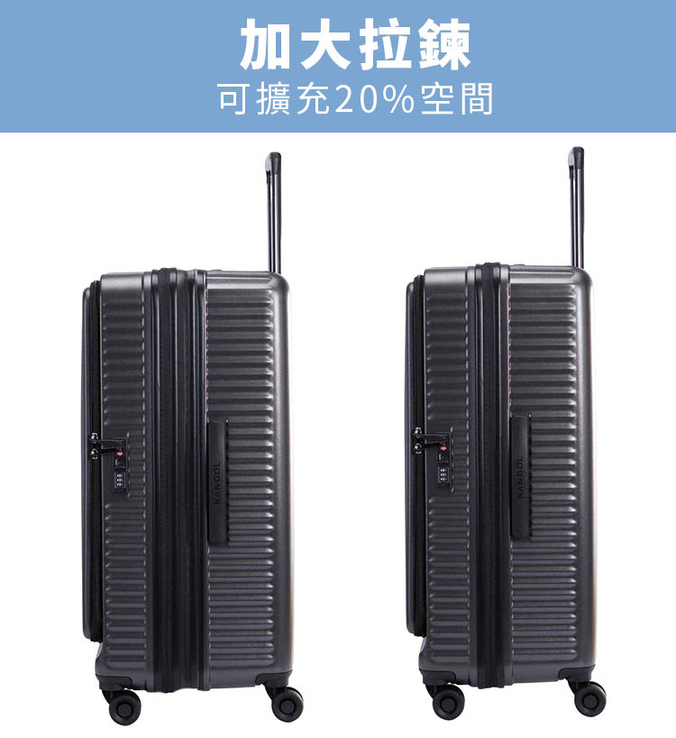 加大拉鍊 可擴充20%空間 