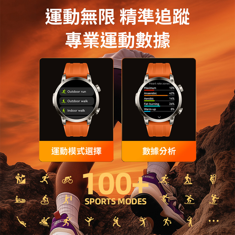 運動無限 精準追蹤 專業運動數據 禿 Outdoor walk 運動模式選擇 數據分析 