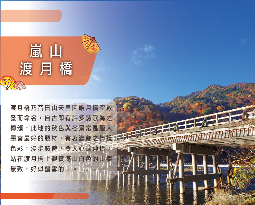 吉航旅遊 精緻假期大阪天橋立伊根舟屋合掌村嵐山渡月橋有馬溫泉