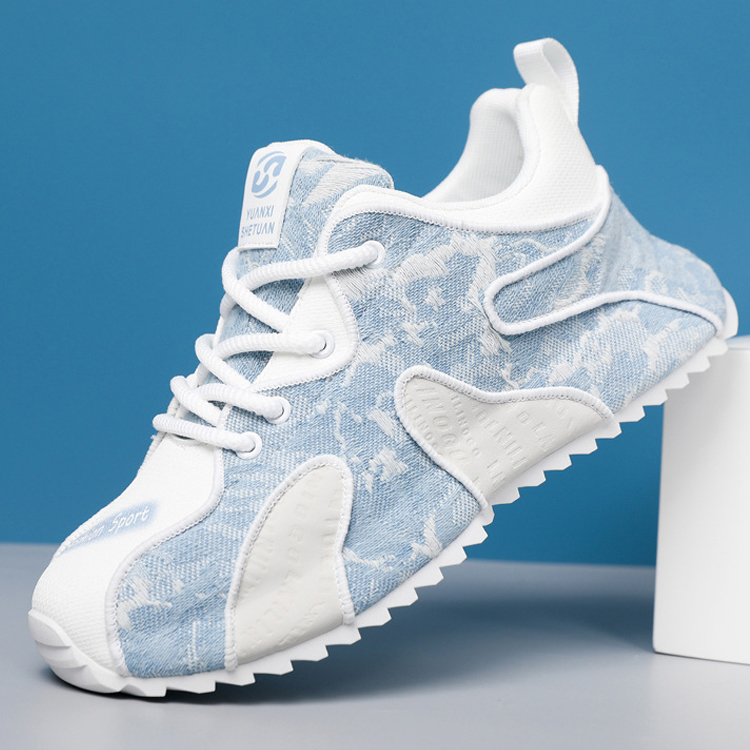 Taroko 雲彩帆布渲染拼色透氣平底運動休閒鞋(2色可選)