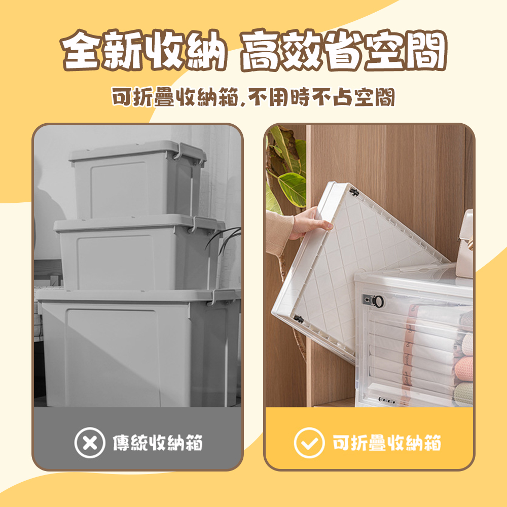 極美家居 巨無霸折疊收納箱85升款(折疊收納箱 整理箱 置物
