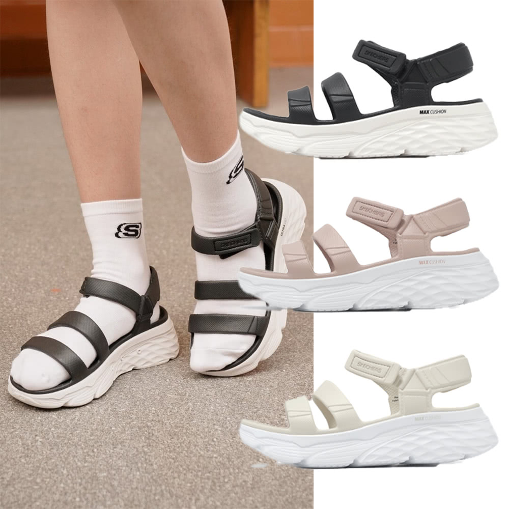 SKECHERS 涼鞋 Max Cushioning-Aur