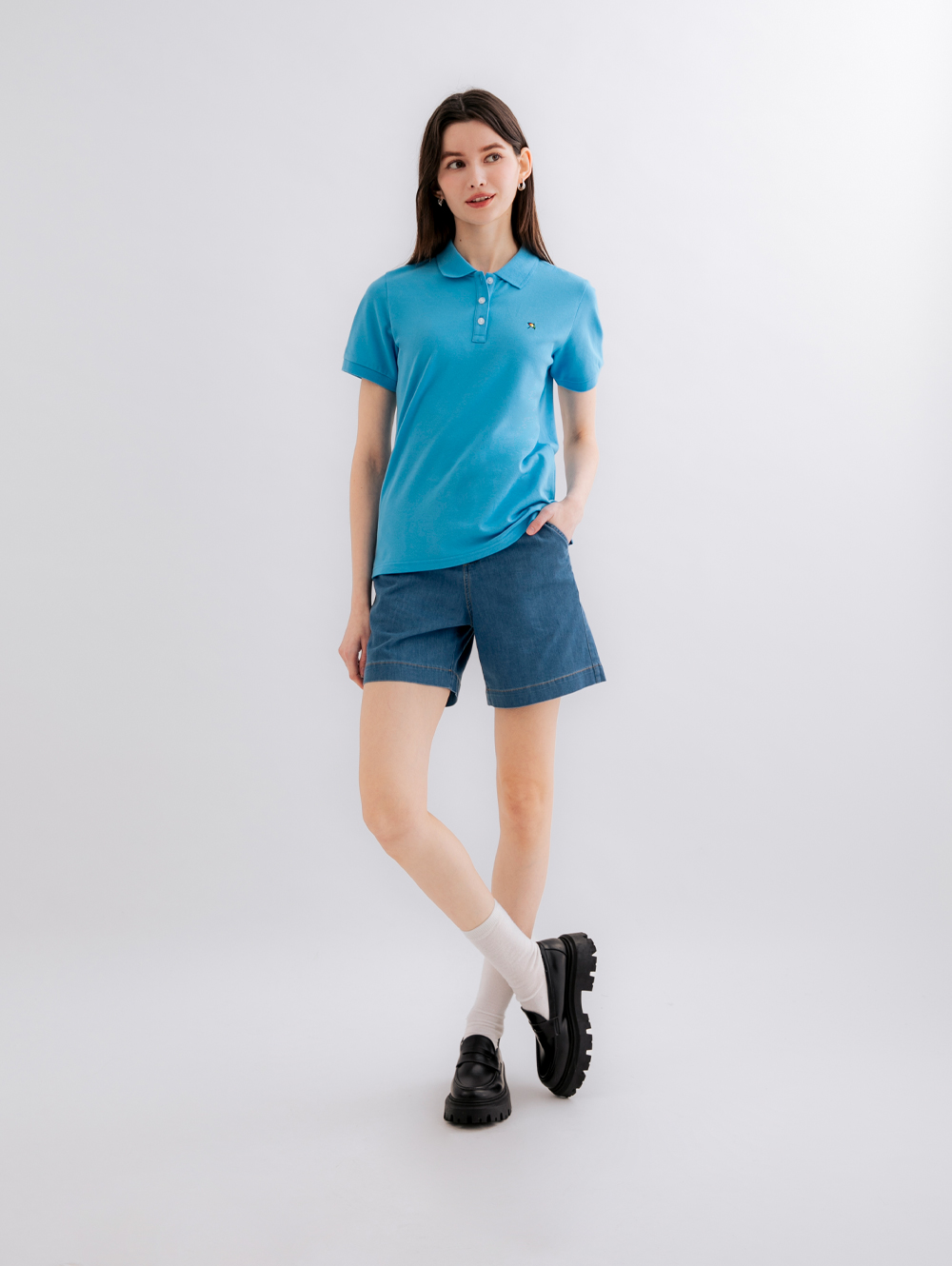 Arnold Palmer 雨傘 女裝-經典小傘刺繡POLO Arnold Palmer 雨傘 女裝-經典小傘刺繡POLO