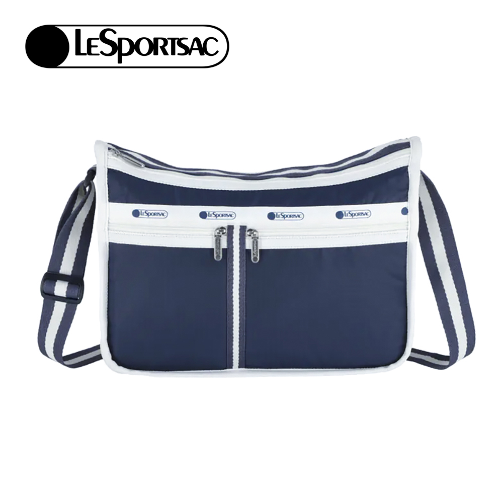 Lesportsac 經典款斜背包(條紋海軍藍)好評推薦